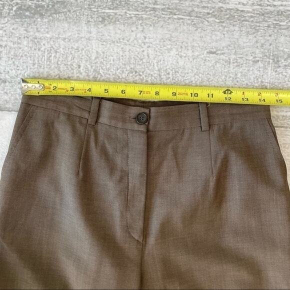 Zanella Vintage Trousers Size 8 Made Italy Olive Brown Classic High Waist Slacks - Picture 4 of 10